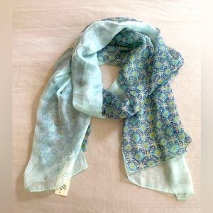 NWT Blue Printed Scarf